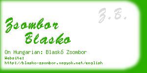 zsombor blasko business card