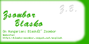 zsombor blasko business card